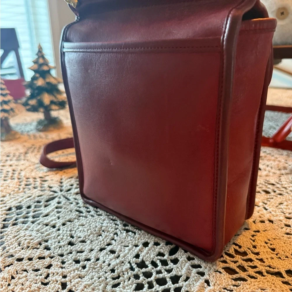 Coach Murphy Cherry Red Leather Crossbody Bag - Picture 3 of 7